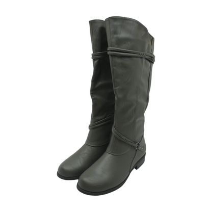 Journee Collection Gray Knee-High Boots – Image 1