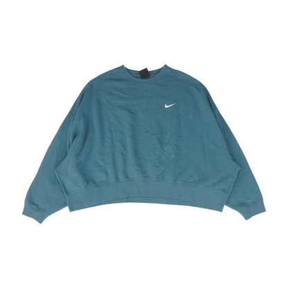 Blue Solid Sweatshirt Pullover