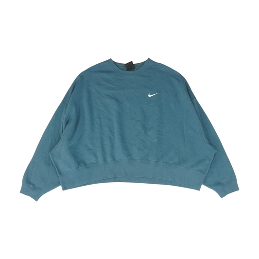 Blue Solid Sweatshirt Pullover