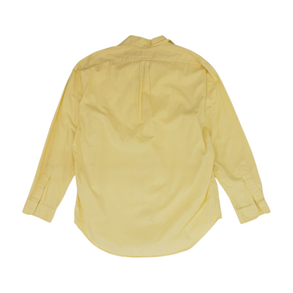 Yellow Solid Long Sleeve Button Down