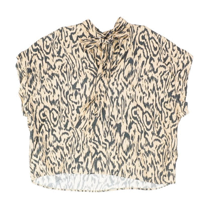 Tan Misc. Short Sleeve Blouse