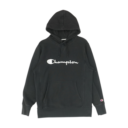 Black Solid Hoodie Pullover