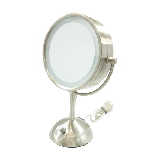 Silver Lighted Vanity Mirror