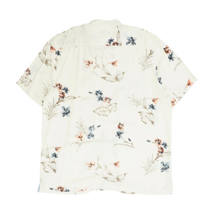 Tan Tropical Short Sleeve Button Down