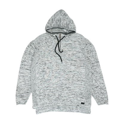 White Print 1/4 Zip Sweater