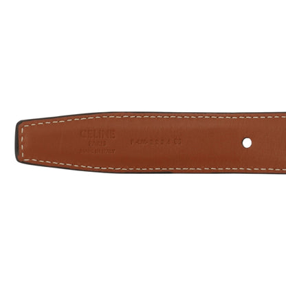 Black & Tan Medium Reversible Leather Framed Triomphe Belt