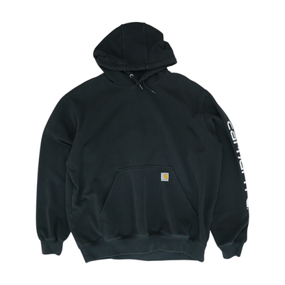 Black Solid Hoodie Pullover
