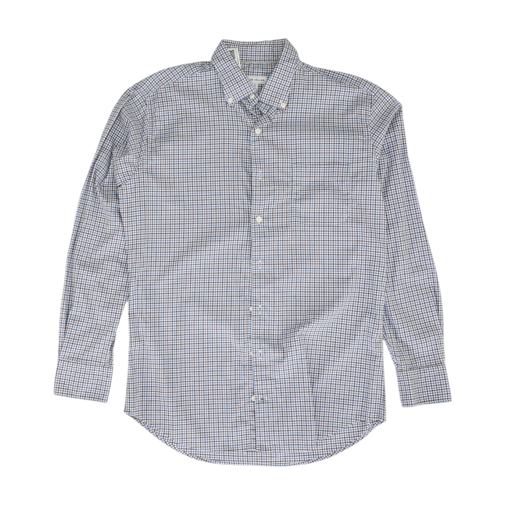 Blue Plaid Long Sleeve Button Down
