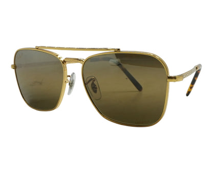 Gold New Caravan Aviator Sunglasses