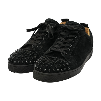 Black Louis Junior Spikes Cap-Toe Suede Sneaker