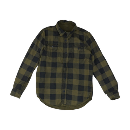 Green Flannel Button Down