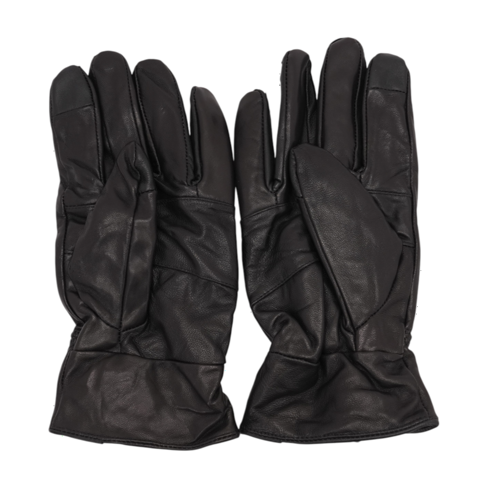 Black Leather Gloves