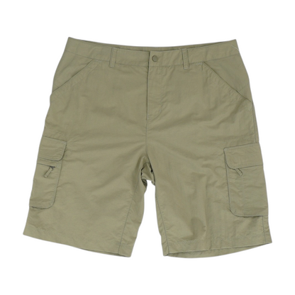 Khaki Solid Cargo Shorts
