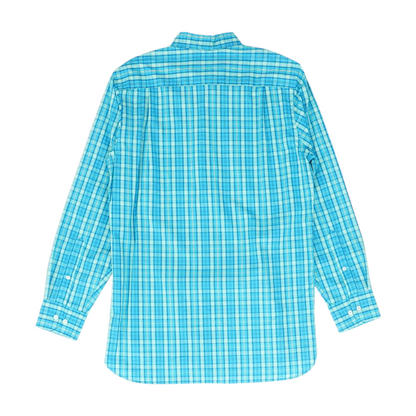 Blue Plaid Long Sleeve Button Down