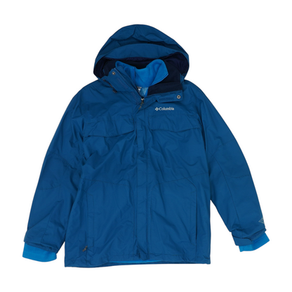 Teal Solid Rain Jacket