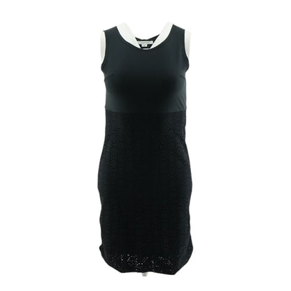 Black Eyelet Midi Dress
