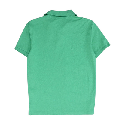 Green Solid Short Sleeve Polo