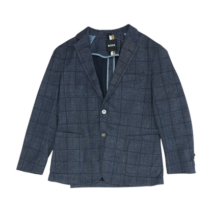 Navy Short Check Sport Coat