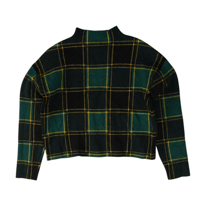 Green Plaid Pullover Sweater