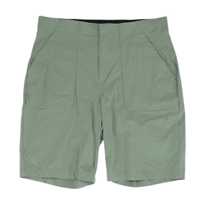 Green Solid Chino Shorts