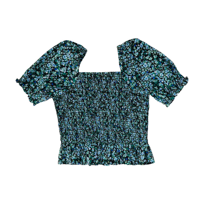 Green Floral Blouse