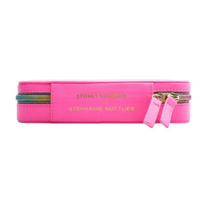 Neon Pink Stoney Clover x Stephanie Gottlieb Jewelry Travel Case