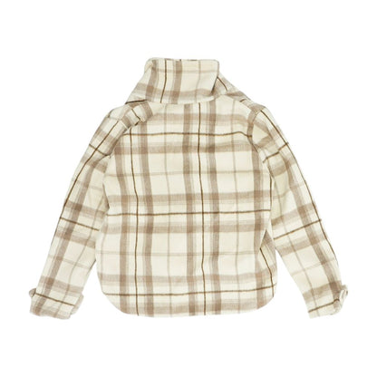 Beige Plaid Lightweight Jacket