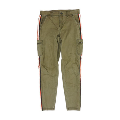 Green High Rise Slim Leg Jeans