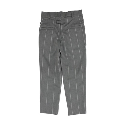 x Ermenegildo Zegna Grey Wool Striped Dress Pants