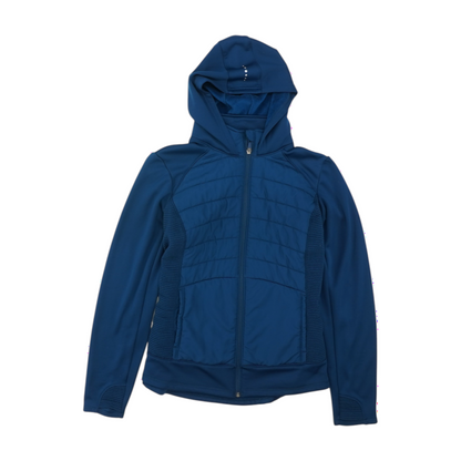 Blue Plus Size Solid Jacket