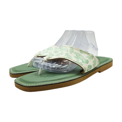 Green Flat Sandals