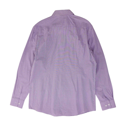 Purple Plaid Long Sleeve Button Down