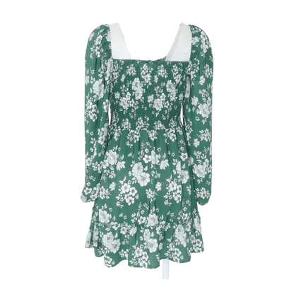 Green Plus Floral Mini Dress