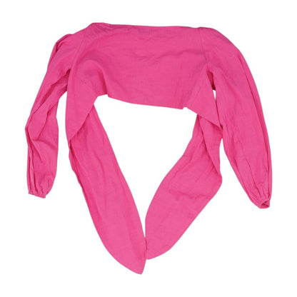 Pink Solid Cardigan Sweater