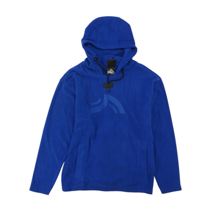 Blue Solid Hoodie Pullover