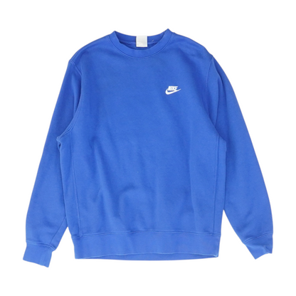 Blue Solid Sweatshirt Pullover