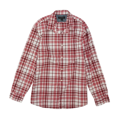 Red Plaid Long Sleeve Button Down