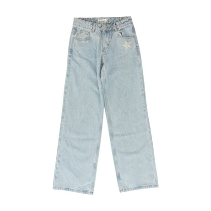 Blue Mid Rise Regular Jeans