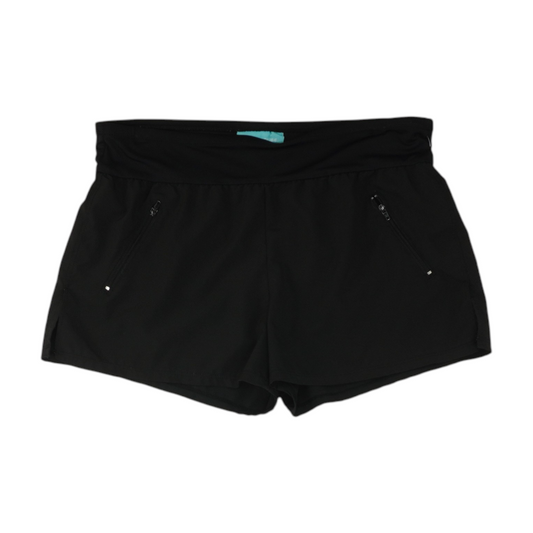 Black Solid Active Shorts