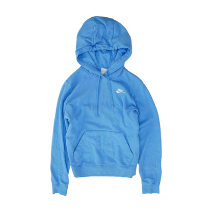 Blue Solid Hoodie Pullover