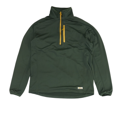 Green Solid 1/4 Zip Pullover