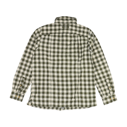 Green Check Flannel Button Down