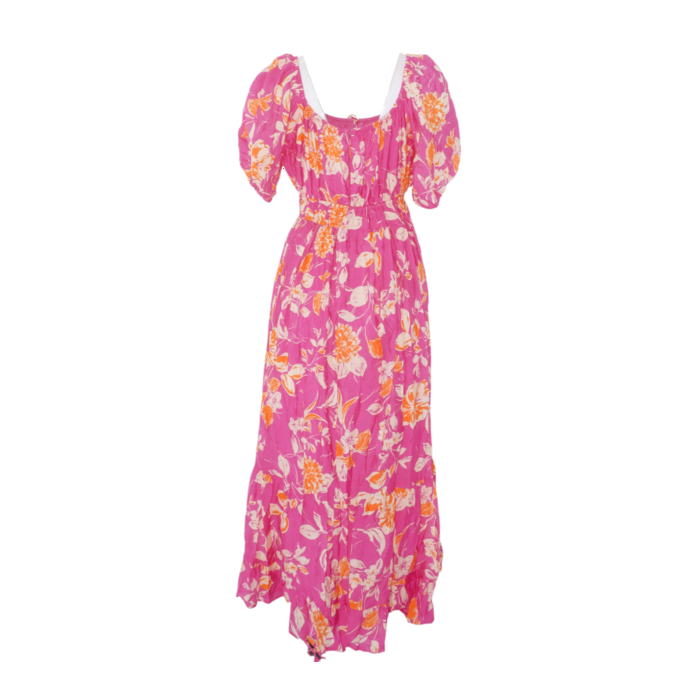 Pink Floral Maxi Dress