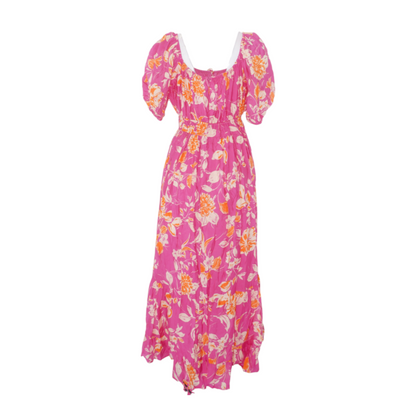 Pink Floral Maxi Dress