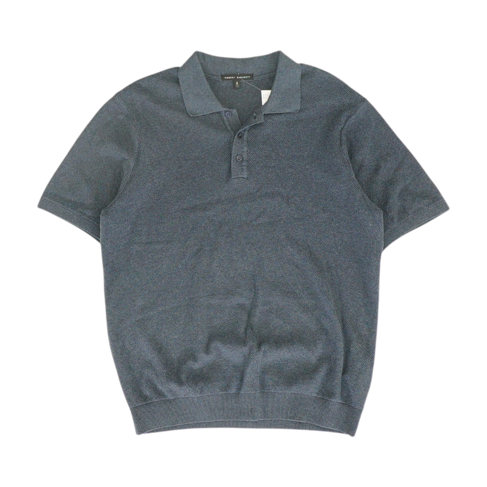 Navy Solid Short Sleeve Polo