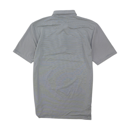 Blue Striped Short Sleeve Polo