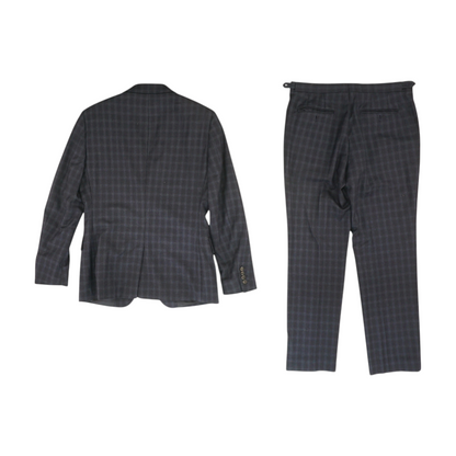 Navy Plaid Suit