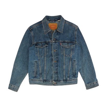 Blue Solid Denim Jacket