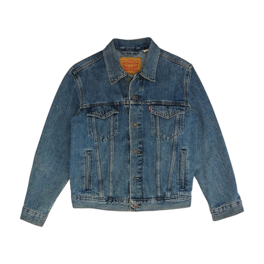 Blue Solid Denim Jacket