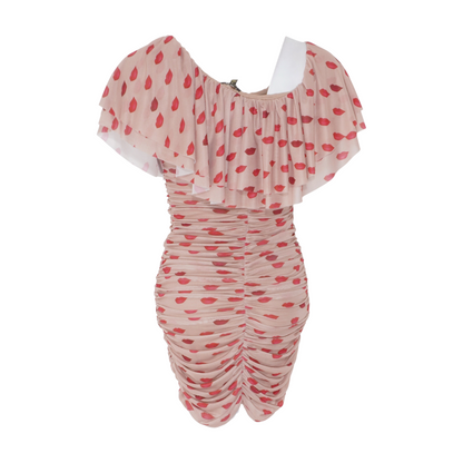 Tan Graphic Mini Dress